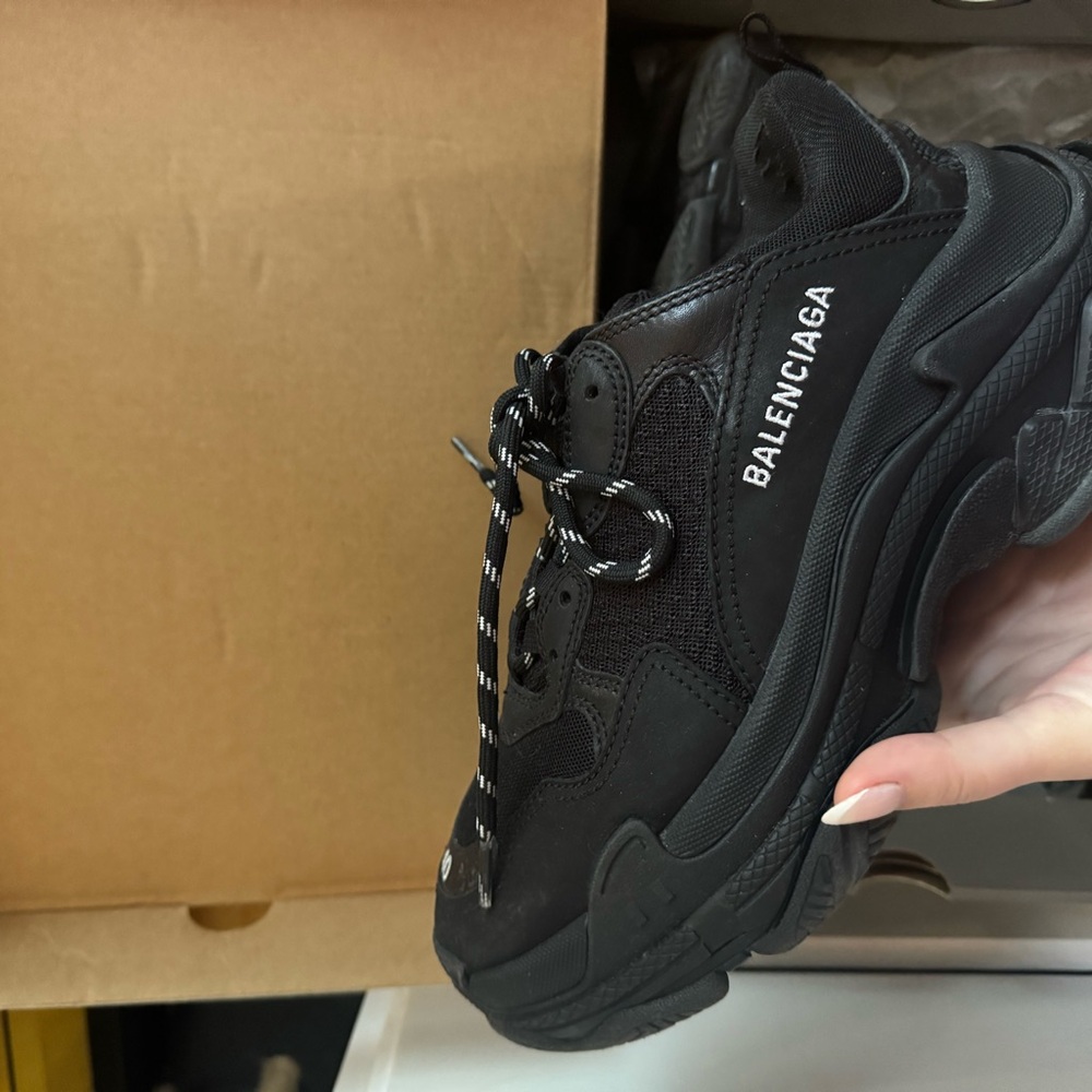 Balenciaga Black Chunky Sneakers with Exaggerated Sole